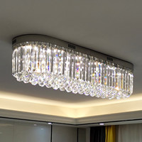 Ventes chaudes, lustre en cristal LED au design moderne doré, IP44, avec alimentation CA pour la maison, le bureau et la chambre