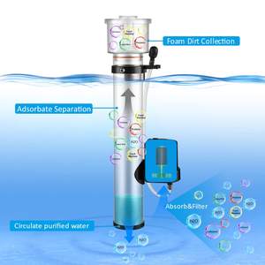 Débit d'eau réglable WEIPRO suspendu à l'écumeur de protéines d'aquarium en plastique avec pompe à eau AC 5W pour aquarium de récif d'eau salée - Product Image 6