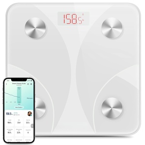 Báscula Inteligente Digital Electrónica de Alta Precisión con Pantalla LCD para Peso, IMC y Grasa Corporal, Personalizable, con 3 Años de Garantía - Product Image 1