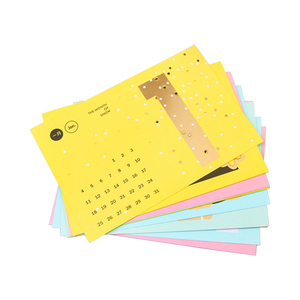 Customizable Monthly Table Calendar Colorful Paper Cutting Card with Unique Design for Promotions
