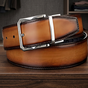 Ceinture en cuir de vachette de qualité supérieure, écologique, imperméable, pour fêtes, bureau, usage quotidien, personnalisable, fabrication directe d'usine BS INTERNATIONAL NA104 - Product Image 1