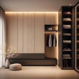 Vente flash : Dressing sur mesure |   Conception moderne de placard de chambre à coucher avec éclairage LED - Product Image 4