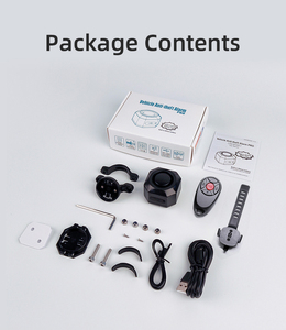Kayış ile yüksek hassasiyet hırsız kilidi şarj edilebilir uzaktan kumanda araç korna hareket dedektörü anti-hırsızlık bisiklet alarmı - Product Image 6