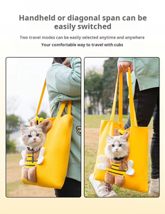 Borsa Trasportino per Animali Domestici in Tela Bumblebee, <span class=keywords><strong>Marsupio</strong></span> a Tracolla per Gatti/Cani con Design a Testa Fuori, Borsa a Spalla Portatile per Viaggi - Product Image 3