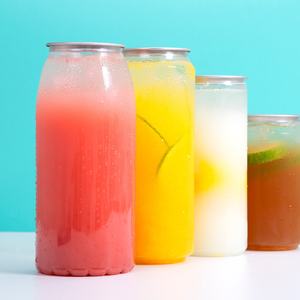 OEM PET 塑料罐 210ml 透明咖啡瓶 塑料杯 PET 塑料汽水罐 带铝罐 - Product Image 5