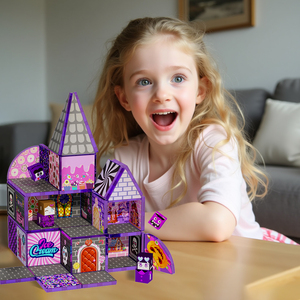 Candy House Devil House, Bloques Magnéticos para Niños, Educación Escolar, Bloques de Construcción Magnéticos - Product Image 2