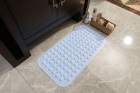 Tapis de bain antidérapant YIJU en PVC massif, lavable et écologique, avec ventouses et trous de drainage pour salle de bain – Vente chaude OEM