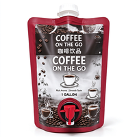 Pochette Doypack en aluminium de 1 gallon avec bec verseur pour café chaud/froid, qualité alimentaire, avec robinet