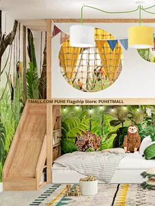 Design Personalizzato per Camere dei Bambini, Sala Giochi Personalizzabile <span class=keywords><strong>con</strong></span> Parete da Arrampicata e Scivolo, Letti <span class=keywords><strong>a</strong></span> Castello, Letti <span class=keywords><strong>a</strong></span> Due Piani, Altalena - Product Image 4