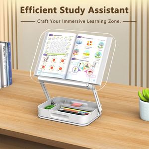 Support de livre en bois réglable en hauteur et rotatif à 360°, support de lecture pliable, support de livre portable - Product Image 2