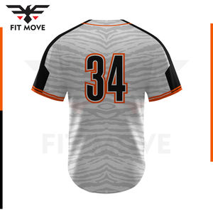 Maillot de Baseball personnalisé pour hommes, haut respirant et pas cher, tenue de sport avec 2 boutons par Sublimation, vente en gros - Product Image 4