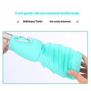 Botella de Agua Plegable de Silicona de 550 ml, Libre de BPA, Diseño Estadounidense, para Niños, Apta para Agua Hirviendo, Gran Venta - Product Image 4