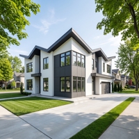 Villa modulaire préfabriquée en acier à deux étages, 3 chambres, moderne, à installation rapide et à faible coût, pour usage hôtelier et résidentiel