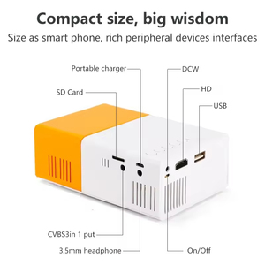 Dcolor YG300 trẻ em Quà tặng Máy chiếu Android Nhà Thông Minh Xách Tay video máy chiếu màn hình LED 4K projecteur YG300 Máy chiếu <span class=keywords><strong>mini</strong></span> - Product Image 3