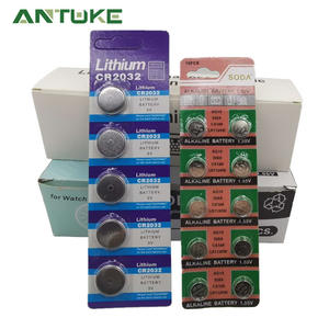 Antuke <b>Cr2032</b> Ag10 Button Cell <b>Battery</b> <b>3V</b> 1.55V Watch Alkaline Lithium <b>Battery</b> Pack For Watch - Product Image 1