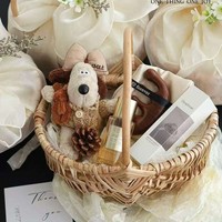 Panier-cadeau brodé exquis et tendance de style coréen, haut de gamme et pratique, pour Festival des déesses, mariage, témoin et demoiselle d'honneur, idéal comme cadeau de remerciement