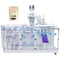 Mini machine d'emballage de café moulu doypack horizontale à fermeture à glissière automatique avec pochette sur pied pré-fabriquée
