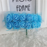 DIY Mini 144pcs 2.5cm Roses en mousse artificielle pour la maison Fleur de mariage