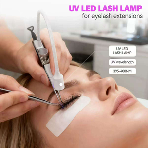 Lampe UV portable pour cils 395nm, éclairage LED UV pour séchage de gel, avec pédale et pince à épiler intégrée - Product Image 1