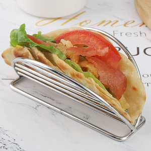 Soporte de bandeja de Burrito <span class=keywords><strong>y</strong></span> Taco de acero inoxidable de estilo minimalista Soportes de placa de metal sostenibles para fiestas <span class=keywords><strong>y</strong></span> restaurantes - Product Image 5