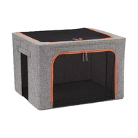 Boîte de rangement pliable écologique pour la maison, 100% polyester, compartiment en maille, bac de rangement, capacité de 35L pour placard