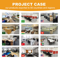 Système de bureaux modulaires modernes pour bureaux commerciaux, poste de travail avec cloison modulaire, table en bois massif