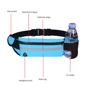 Sac banane de course 5 couleurs, ajustement slim, imperméable, fermeture éclair, bande réfléchissante, porte-bouteille, port casque, ceinture réglable - Product Image 3