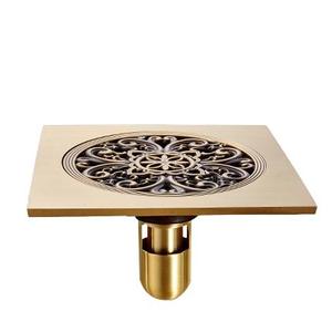 ท่อระบายน้ำทองโบราณ 15*15 ซม. ท่อระบายน้ำพื้นขนาดใหญ่พิเศษ วัสดุก่อสร้างห้องน้ำ ท่อระบายน้ำสี่เหลี่ยม อุปกรณ์ห้องน้ำ - Product Image 1