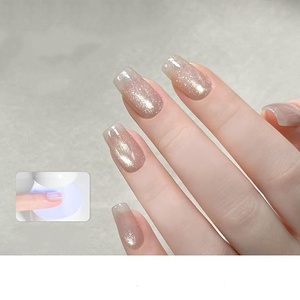 Kit de vernis à ongles gel effet œil de chat avec aimant, argenté, marron, rose, corail holographique, pour manucure en salon et nail art DIY - Product Image 5