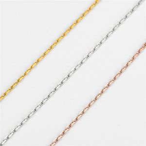 Xinfly AU750 <b>Cross</b> Plain <b>Chain</b> 18k Real Gold Necklace for Women 45cm 18inch - Product Image 4