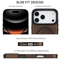 Étui de téléphone magnétique en cuir PU de luxe pour iPhone 11 12 13 14 15 16 17 18 Pro Max 17 Air, compatible avec la recharge sans fil