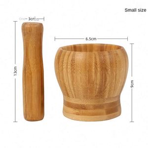 Mortier à ail en bambou, outil de cuisine manuel créatif, écologique, durable, facile à nettoyer, pour usage domestique - Product Image 6