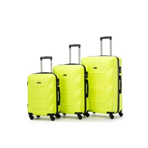 High Quality Yellow Cabin Trolley Travel Suitcase Women Men Children Spinner Wheels Luggage With Lock