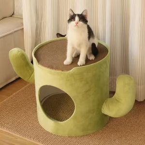 Árbol para Gatos Cactus Desmontable 2 en 1, Cama para Gatos de Doble Capa Resistente al Desgaste, Rascador para Gatos Todo en Uno para Humanos y Mascotas - Product Image 1
