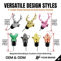 Collection d'accessoires artistiques pour bouteilles : Bec verseur créatif pour vin, Outil professionnel de bar, Bouchon de bouteille fantaisie, Accessoire de fête