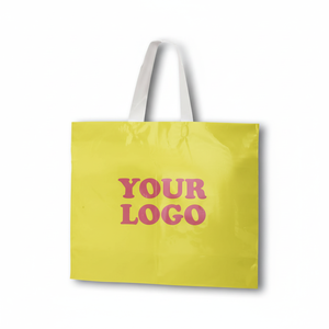 Retail Logo Custom Fancy Colored Plastic Gift Shopping Bag With Handle - Product Image 1