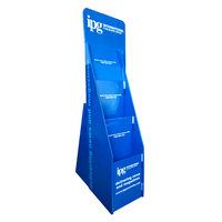 POP 3 Niveaux Pliable Personnalisé Carton Plancher Magazine Journal Bandes Dessinées Présentoir Étagères Stand