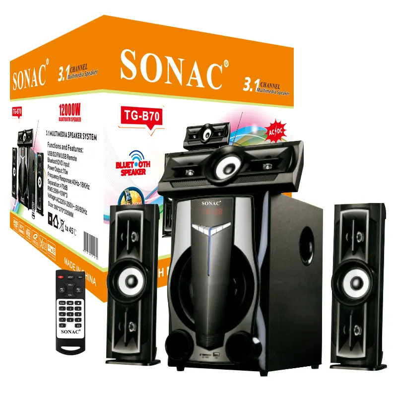 SONAC TG-B70 3.1 Channel Multimedia ion speaker wireless microphone speaker karaoke speaker