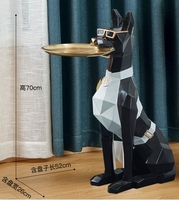 Collection d'ameublement nordique personnalisé en gros grande palette de chien de débarquement décoration Feng Shui Art Statue Sculpture créative