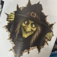 Autocollants muraux d'Halloween en PVC amovibles, directement de l'usine, motifs fantômes et squelettes, pour décorations de fenêtres et de portes de fête