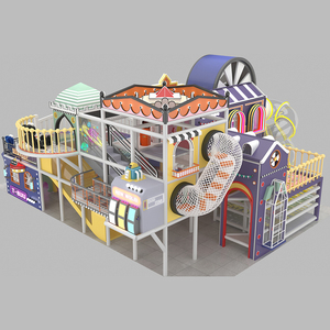 Aire de jeux commerciale thème château petite aire de jeux intérieure pour enfants avec filet d'escalade - Product Image 4