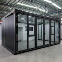 Maison en conteneur de 20 pieds, design contemporain, imperméable, anti-corrosion, écologique, installation facile, deux chambres, salon