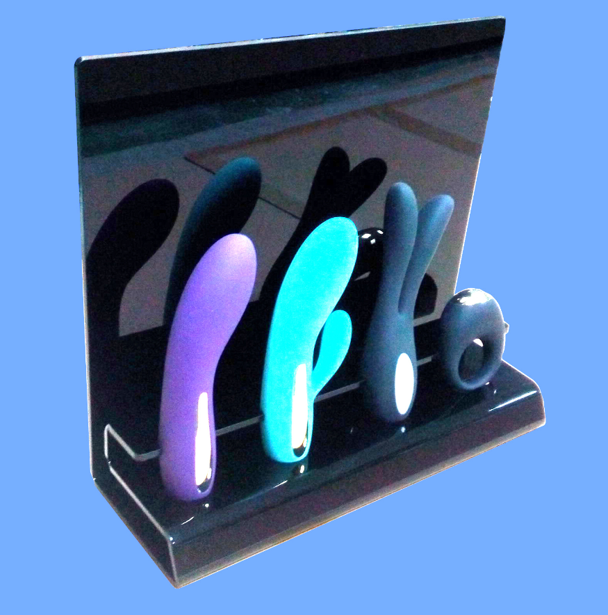 Black Acrylic Sex Toy Display Stand - Modern & Customizable Black Acrylic Sex Toy Display Stand - Modern & Customizable
