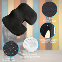 Siège en mousse à mémoire de forme Coccyx soutien lombaire oreiller voiture chaise de bureau coccyx soulagement de la douleur rebond lent coussin orthopédique