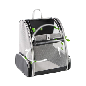 <span class=keywords><strong>Mochila</strong></span> de burbujas de PVC ecológica innovadora personalizada, cierre de cremallera para perros, transportador de mascotas de <span class=keywords><strong>viajero</strong></span>, Color negro 12,6x11,4x16,5 - Product Image 1