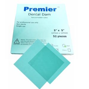 Feuilles de barrage dentaire en latex naturel 5*5* pour enfants, faible teneur en protéines, 52 pièces - Product Image 2