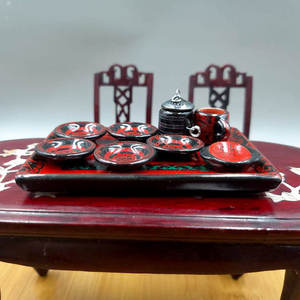 Juego de Vajilla en Miniatura de Cerámica Estilo Vintage, Artesanía China <span class=keywords><strong>Antigua</strong></span>, para Casa de Muñecas, Juego de Imitación, Decoración del Hogar, Regalo - Product Image 3