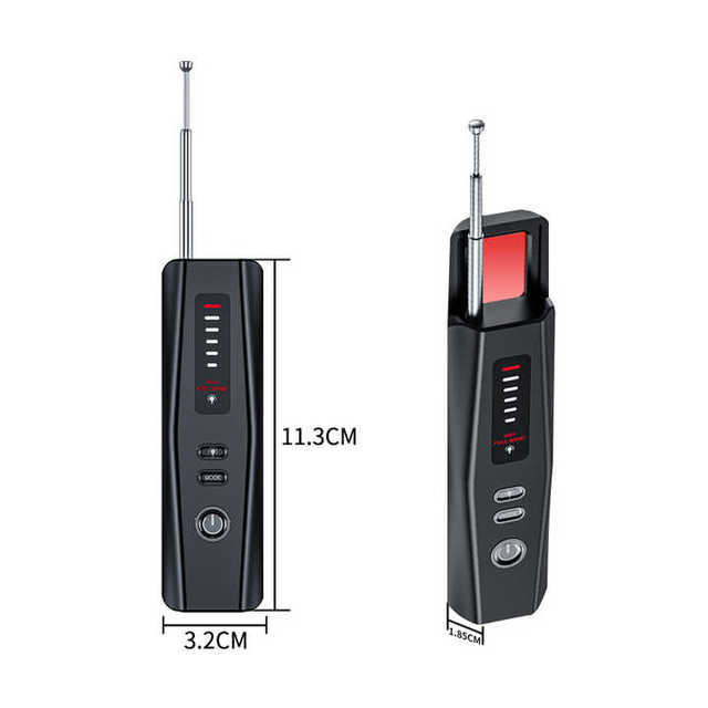 Rechargeable Mini Wireless Bug Finder Level 5 Sensitivity GPS Bug Search Device Camera Detector Car Security Protection Alarm