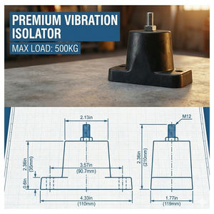 Support de montage en caoutchouc anti-vibration pour condenseur de climatiseur split extérieur YOD, système HVAC, amortisseur de chocs - Product Image 2