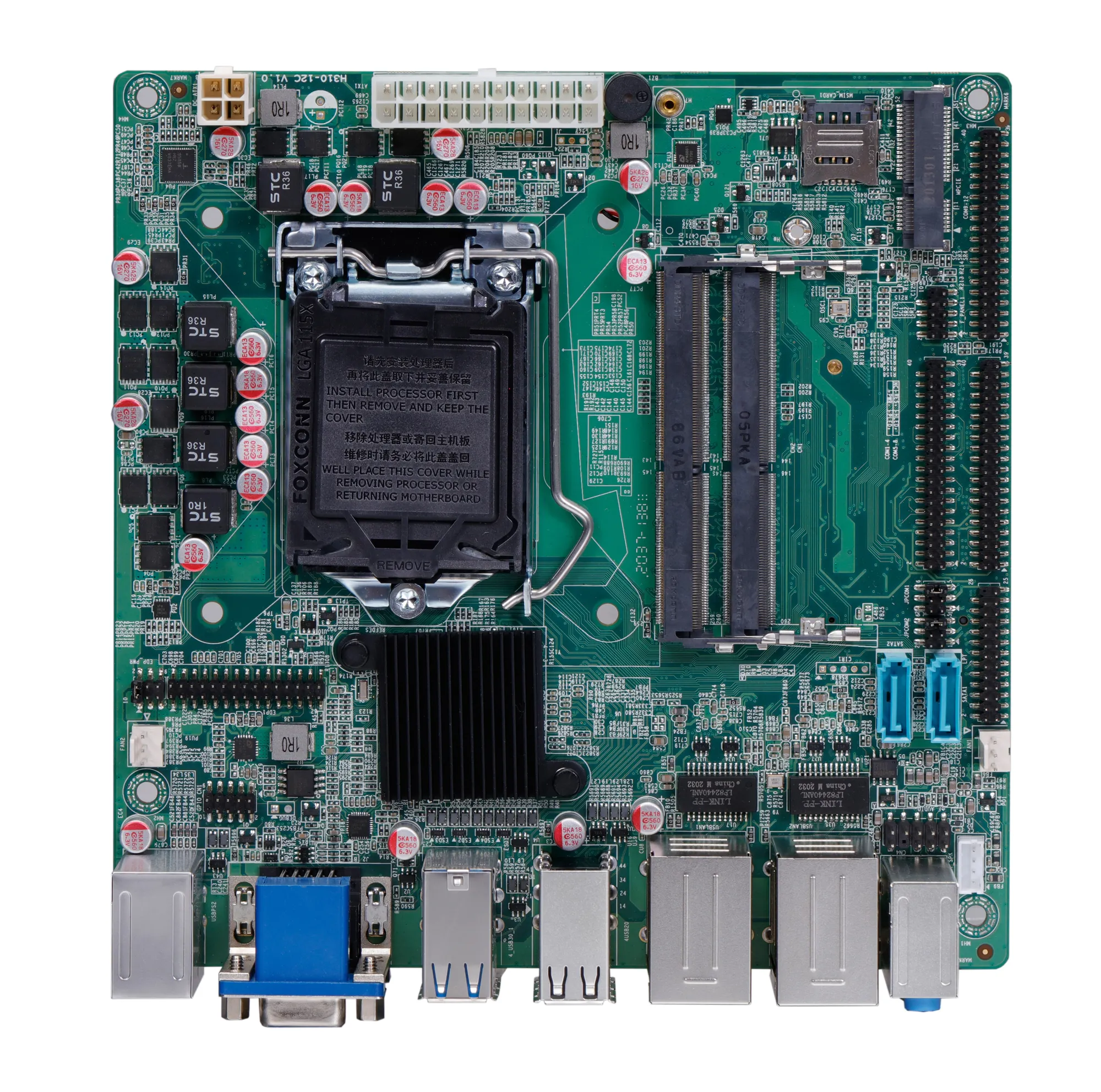 プロセッサ付きELSKYマザーボード6/7/8/9th Gen Core i3 i5 i7プロセッサNB-DDR4 RAM H310 LGA1151 VGA HD_MILVDSマザーボードh110